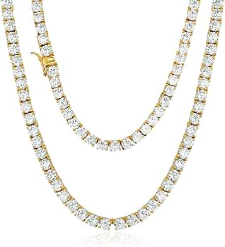 ジルコニア　テニスチェーン　アイスドアウトチェーン Amazon | GOLD IDEA JEWELRY ヒップホップ 1列 アイスアウト